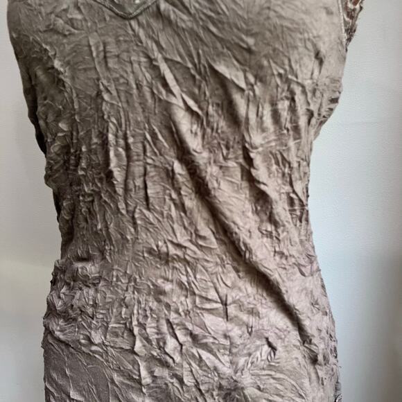 Y2K Weavers Brown Camisole Tank Top with Lace Sequin Detail Size L - Picture 5 of 10